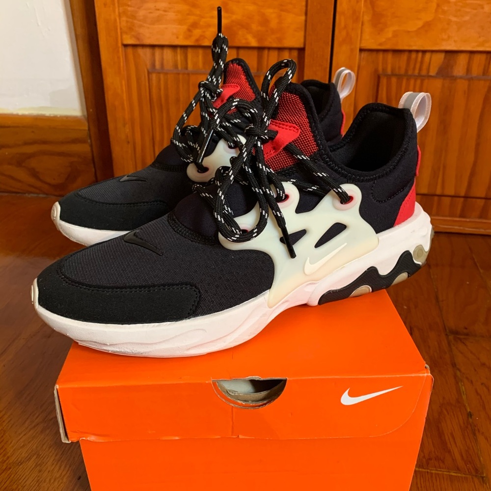 Nike React Presto Black Phantom Red — women’s 8